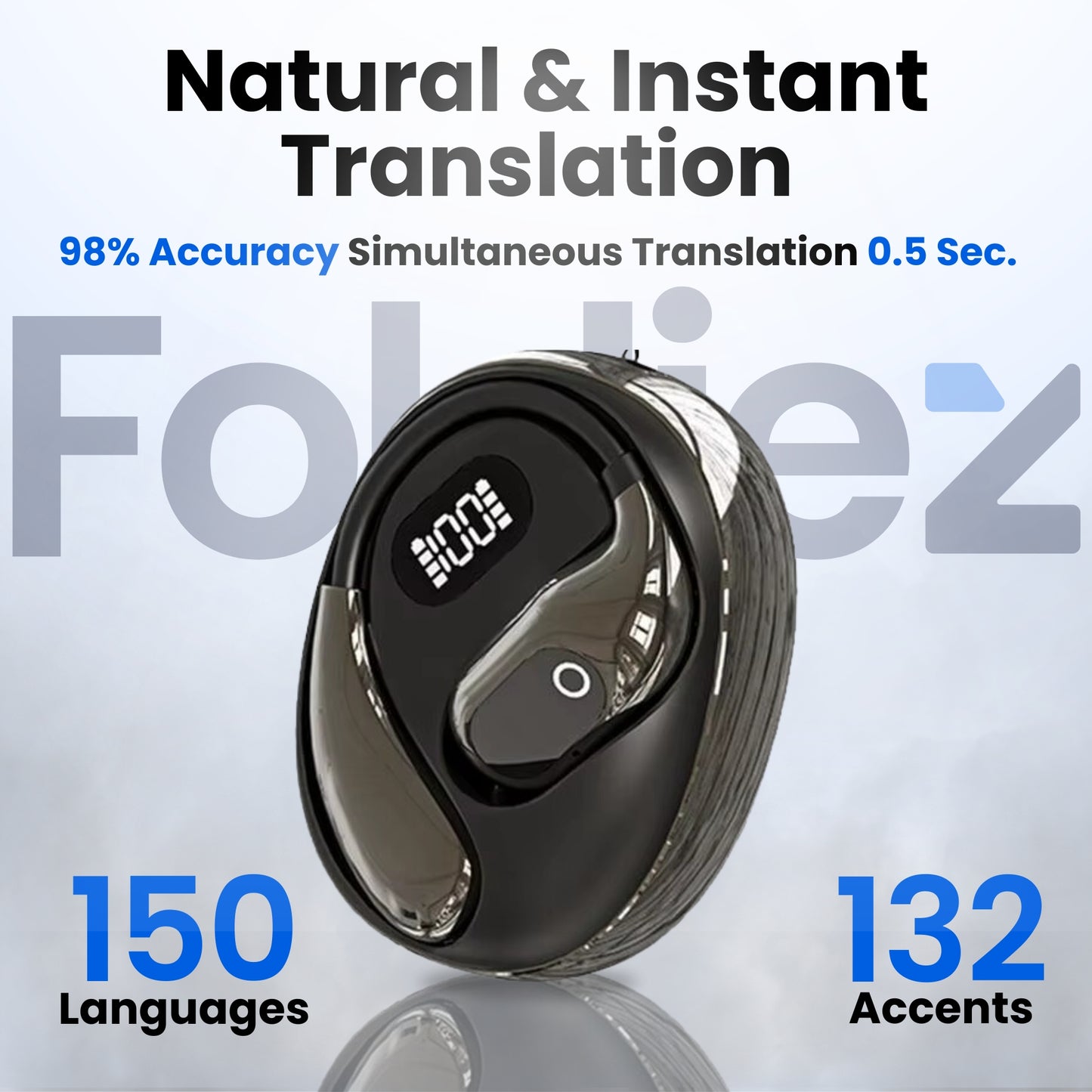 Foldiez™ AI Translation Earbuds